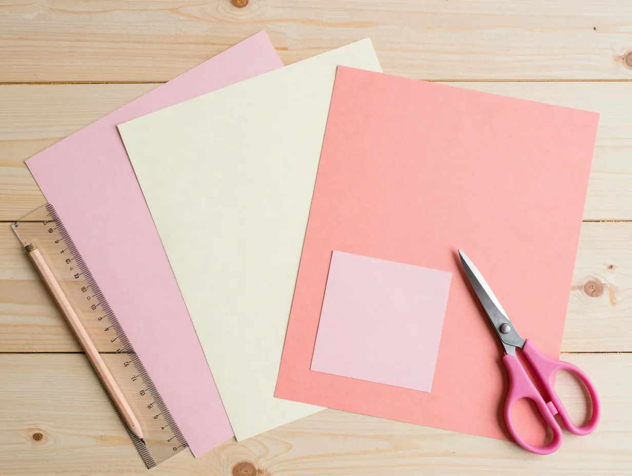 Choose your color palette and cut your paper squares