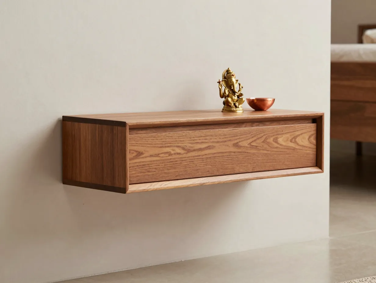 The wall mounted floating mandir