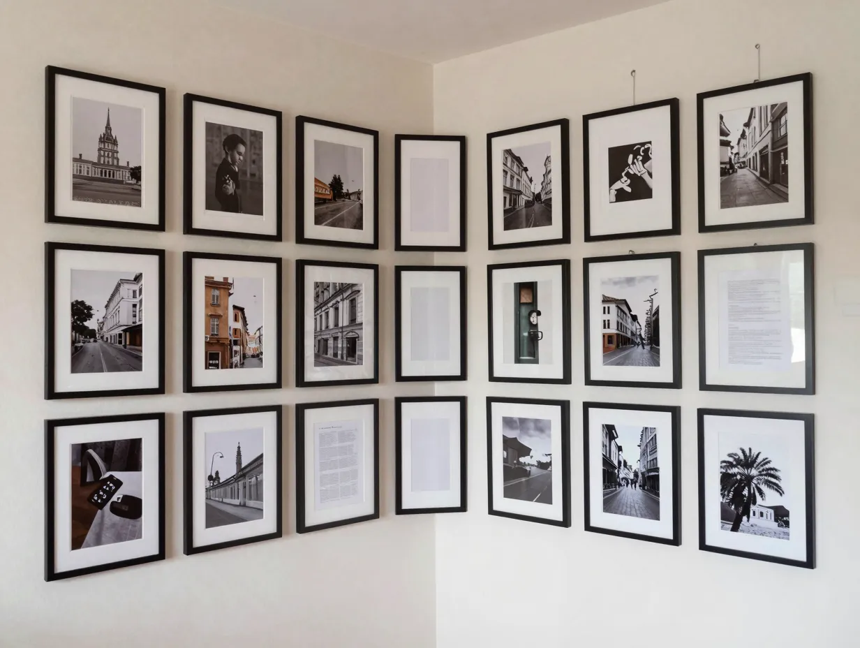 Corner gallery walls