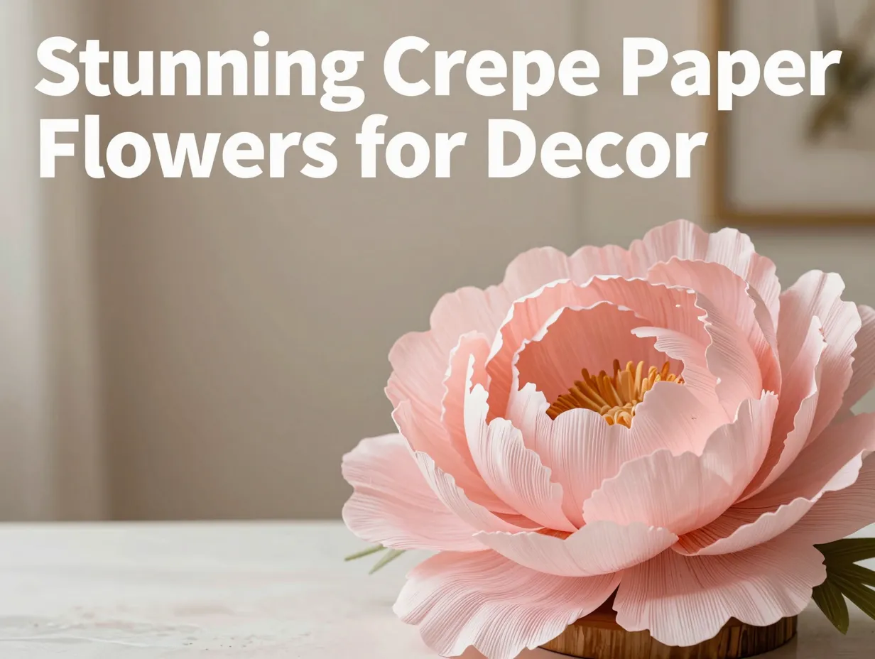 Stunning crepe paper flowers for decor