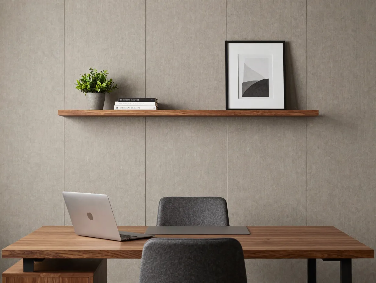 Fabric and suede panels for home offices