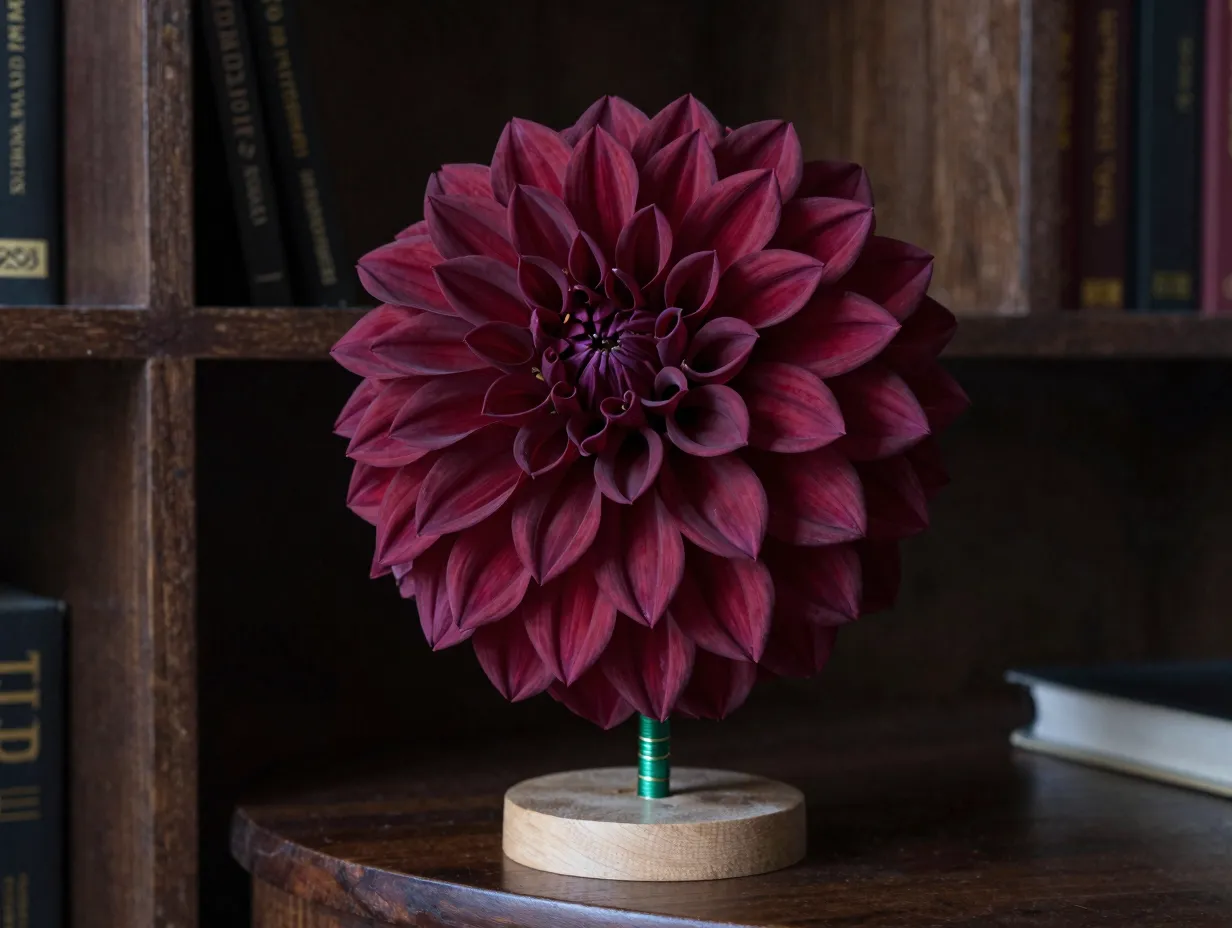 Sculptural dahlia