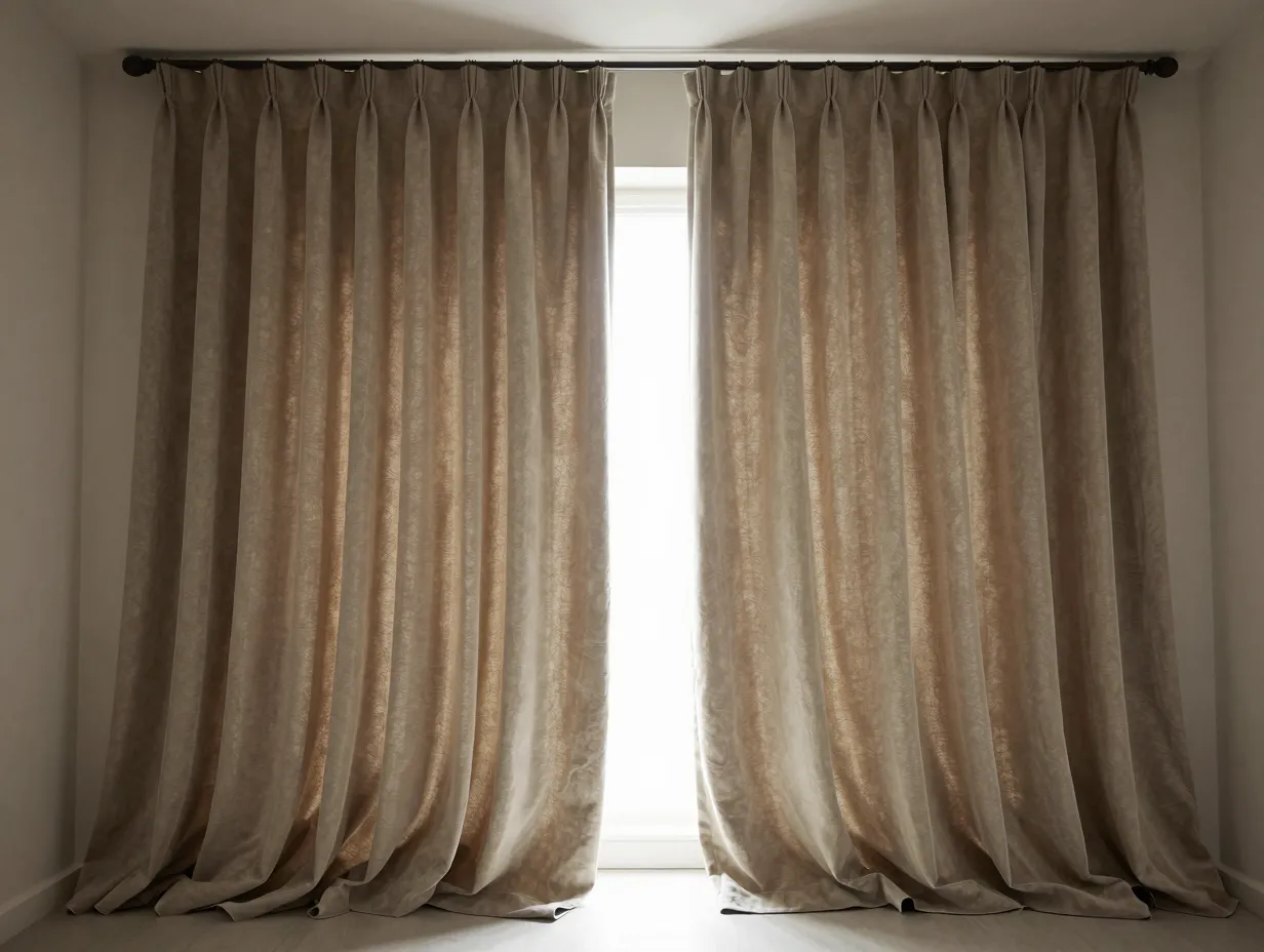 6 drape curtains across entire walls