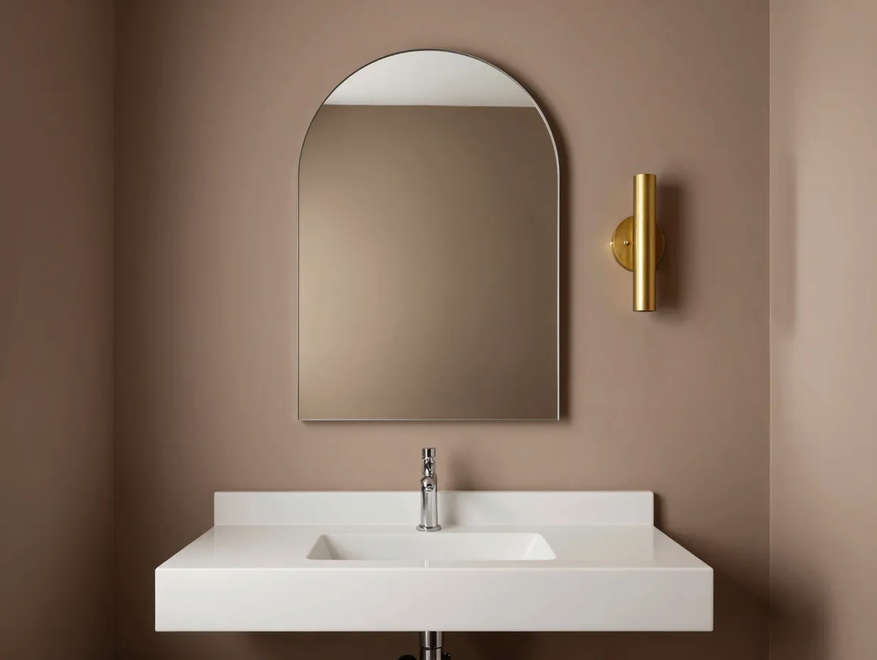 Add an arched mirror or architectural detail
