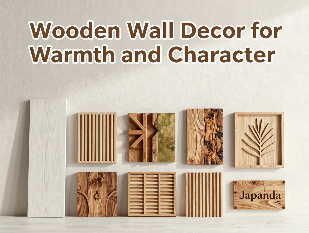 Wooden wall decor for warmth and character
