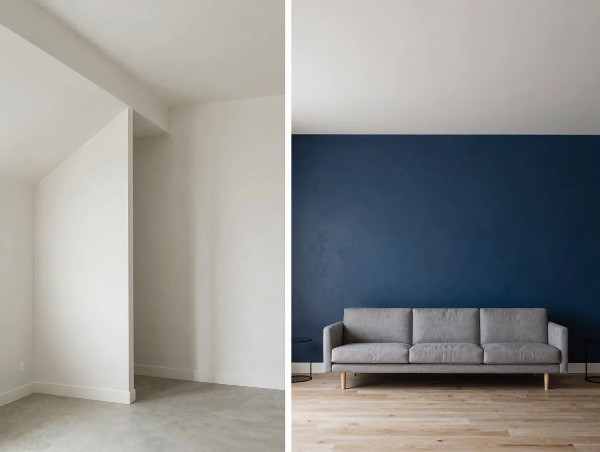Apply single tone or feature walls strategically