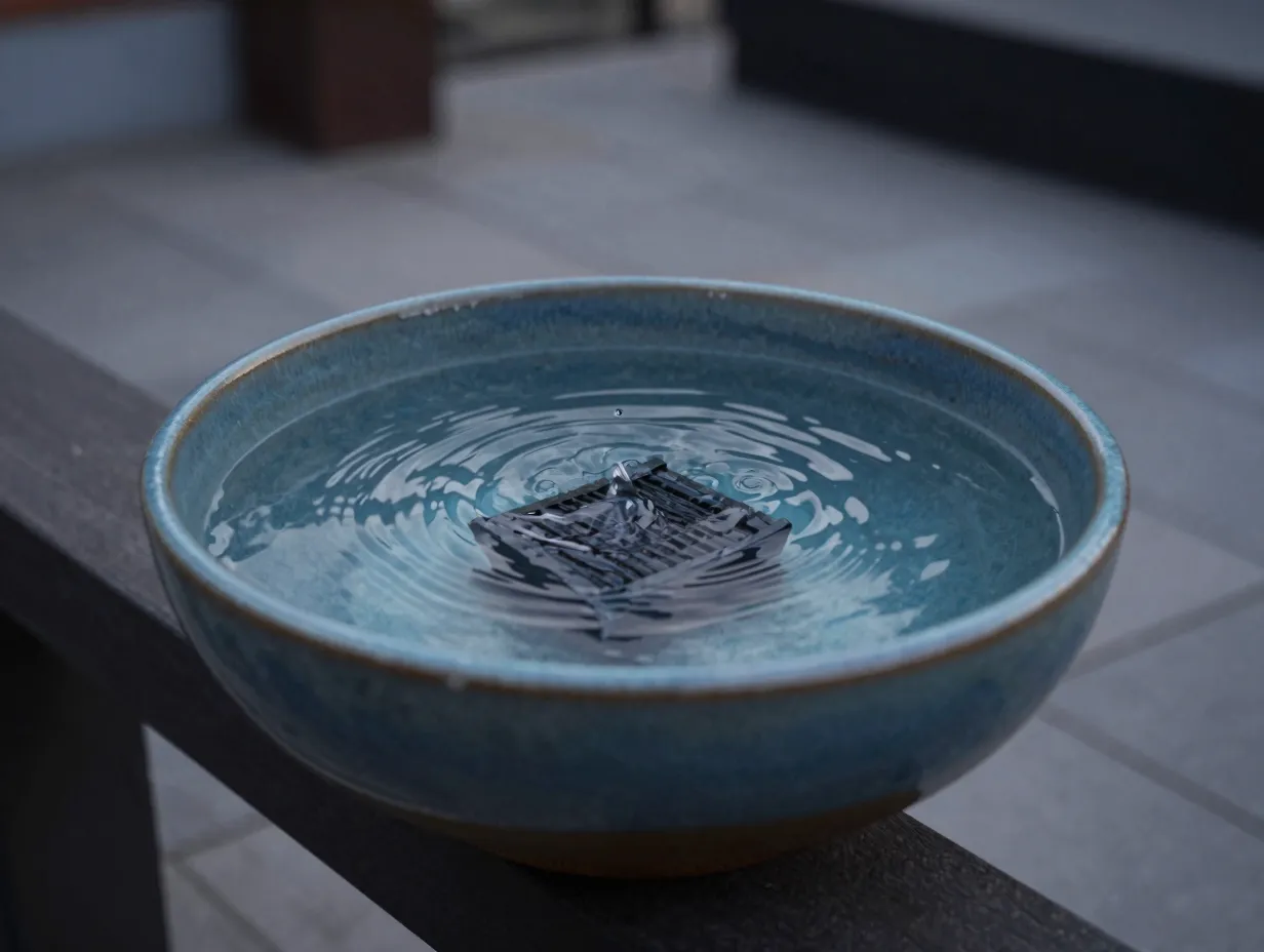 Add a water feature for calm and character