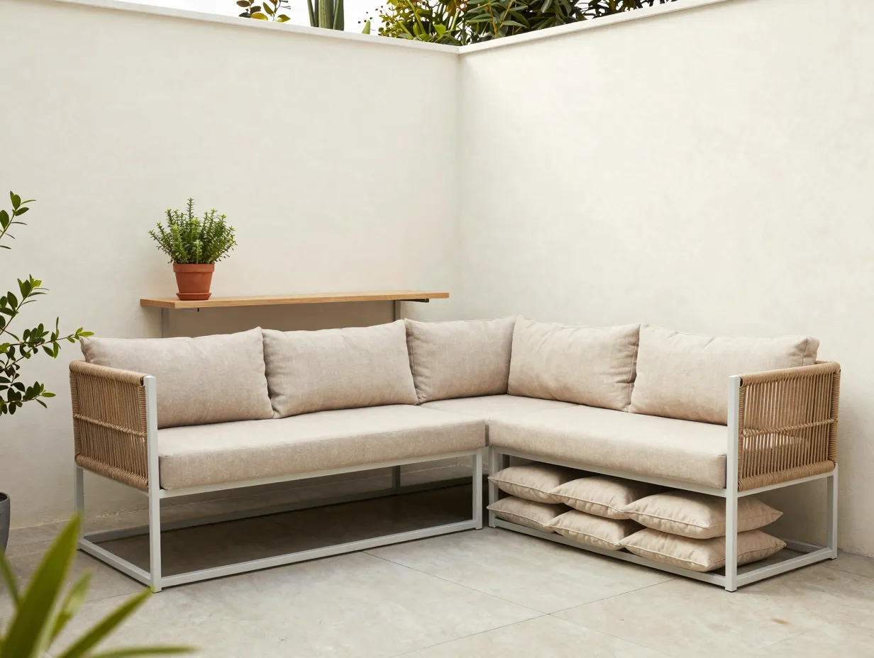 Furnish with multi functional space saving pieces