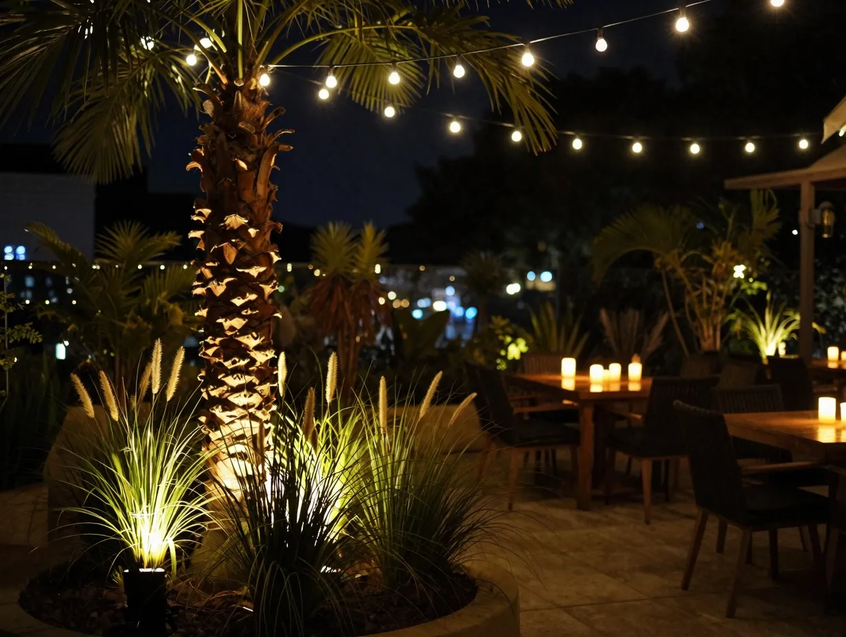 Layer lighting for evening ambiance
