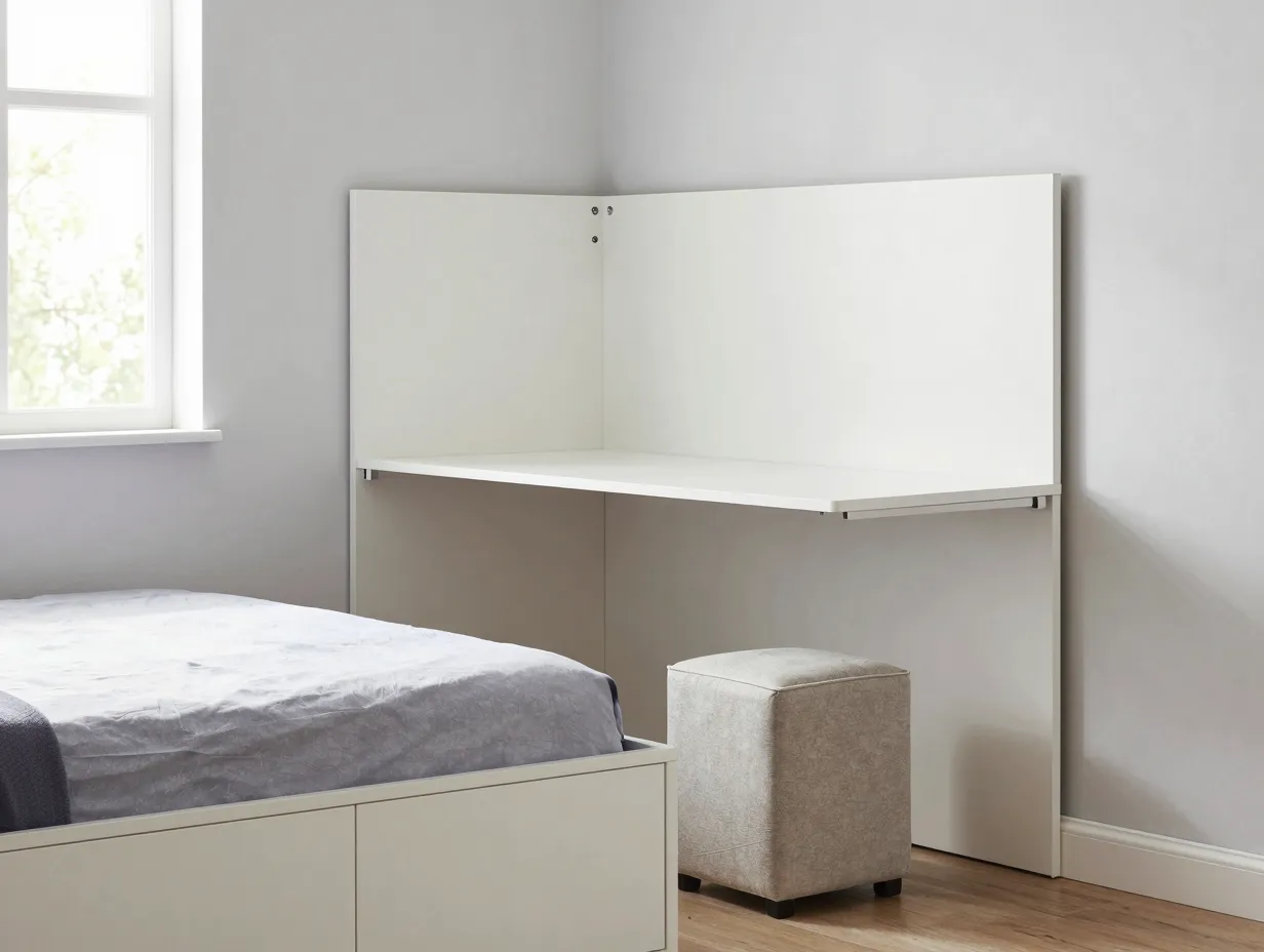 Implement dual purpose furniture and compact workstations
