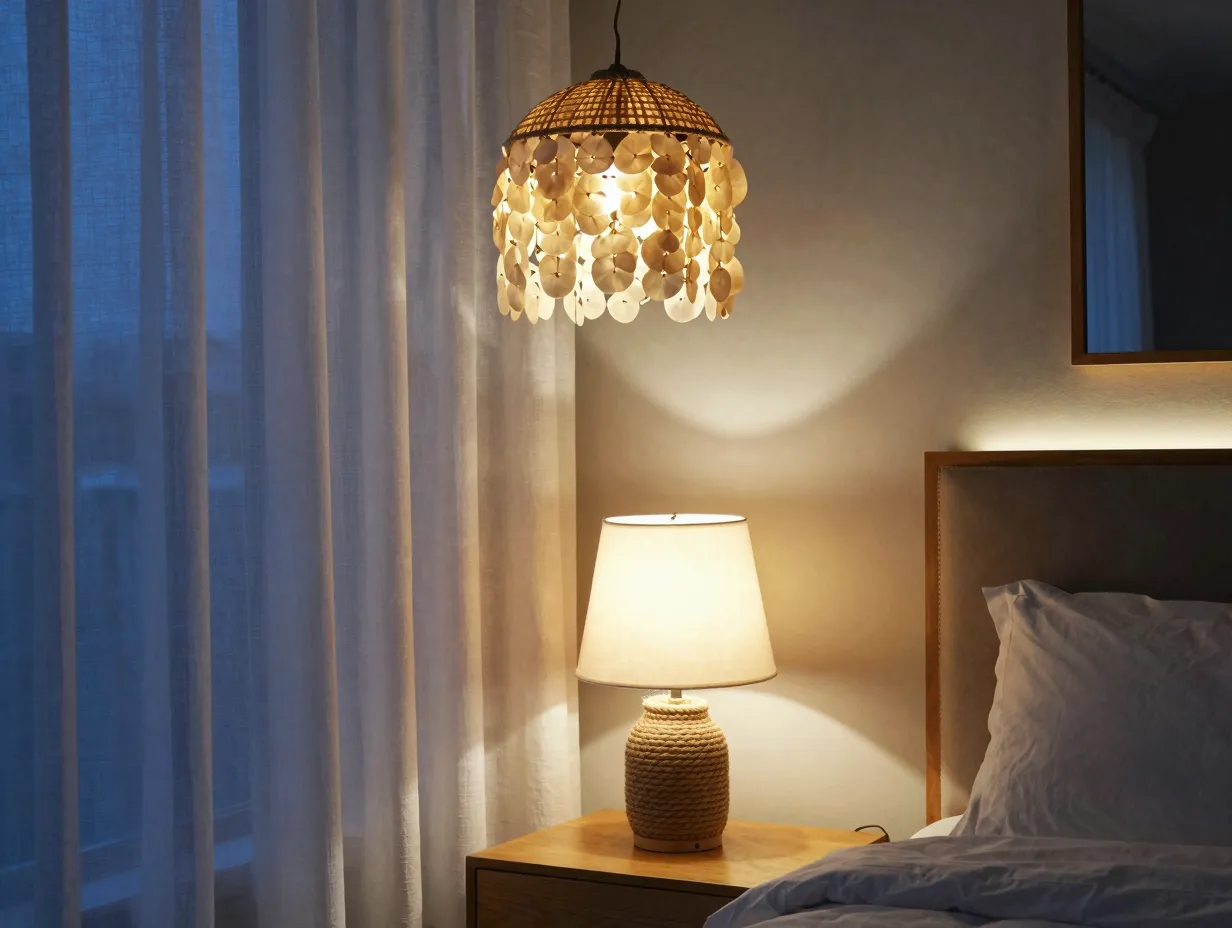 Lighting that completes the serene retreat atmosphere