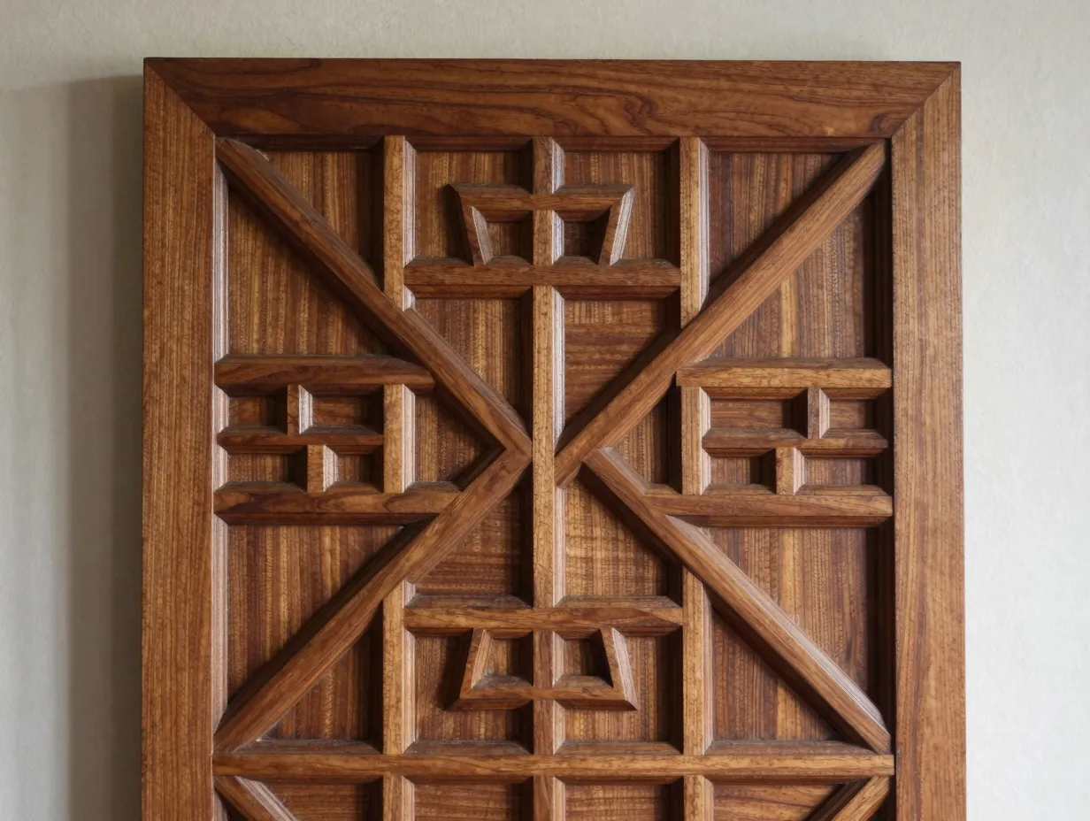 Carved wood panels
