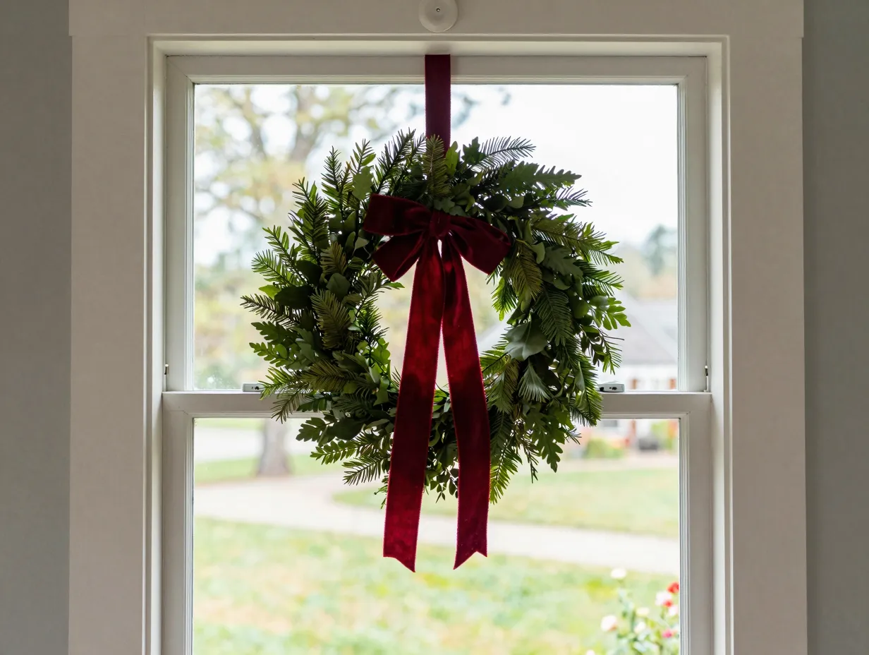 Hang a wreath in the window
