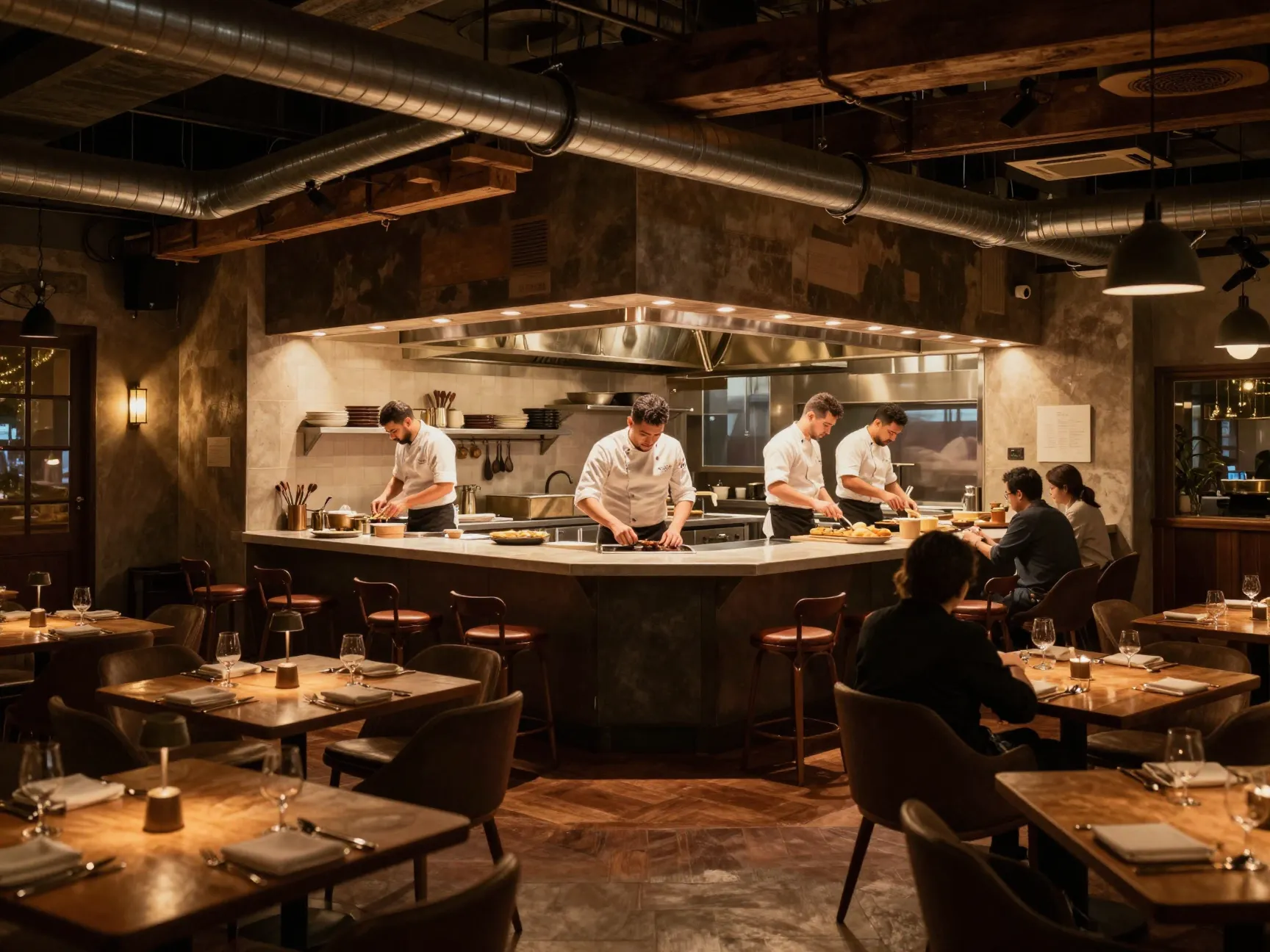 The open kitchen as spatial anchor