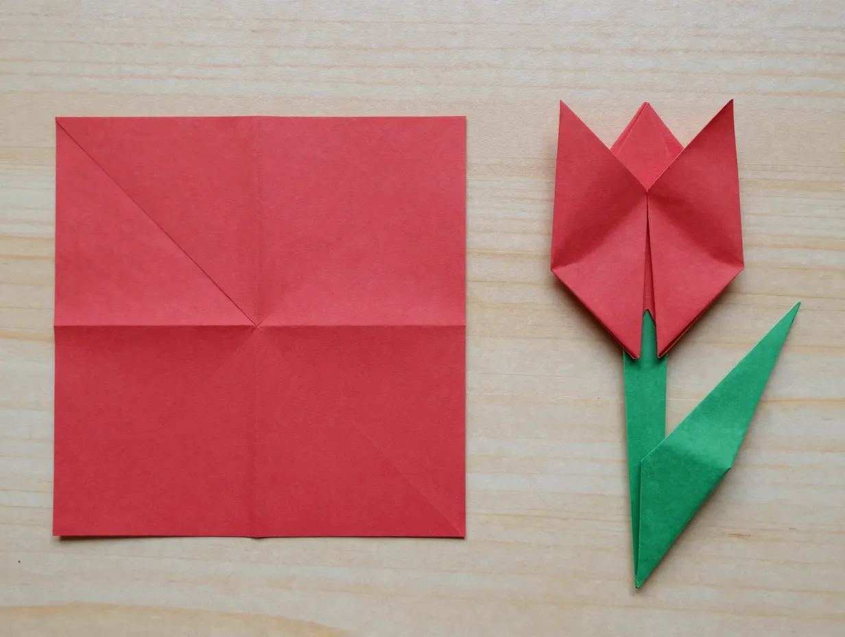 Origami tulips