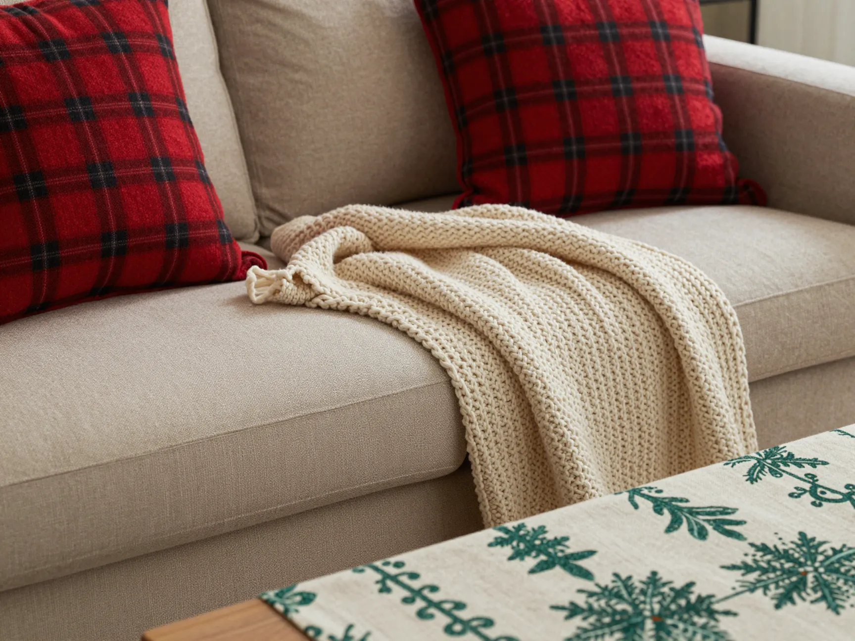 Layer festive textiles for instant warmth
