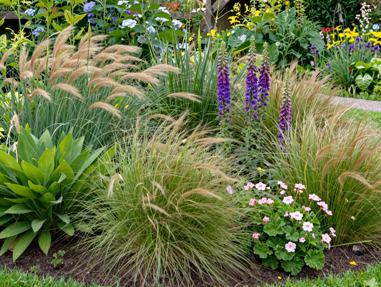 Incorporate naturalistic planting for living texture