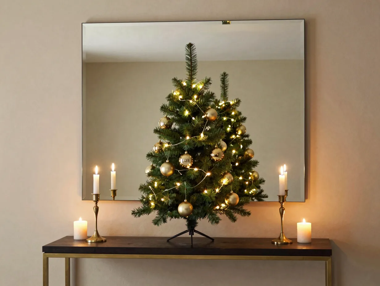 Use mirrors and reflective surfaces strategically