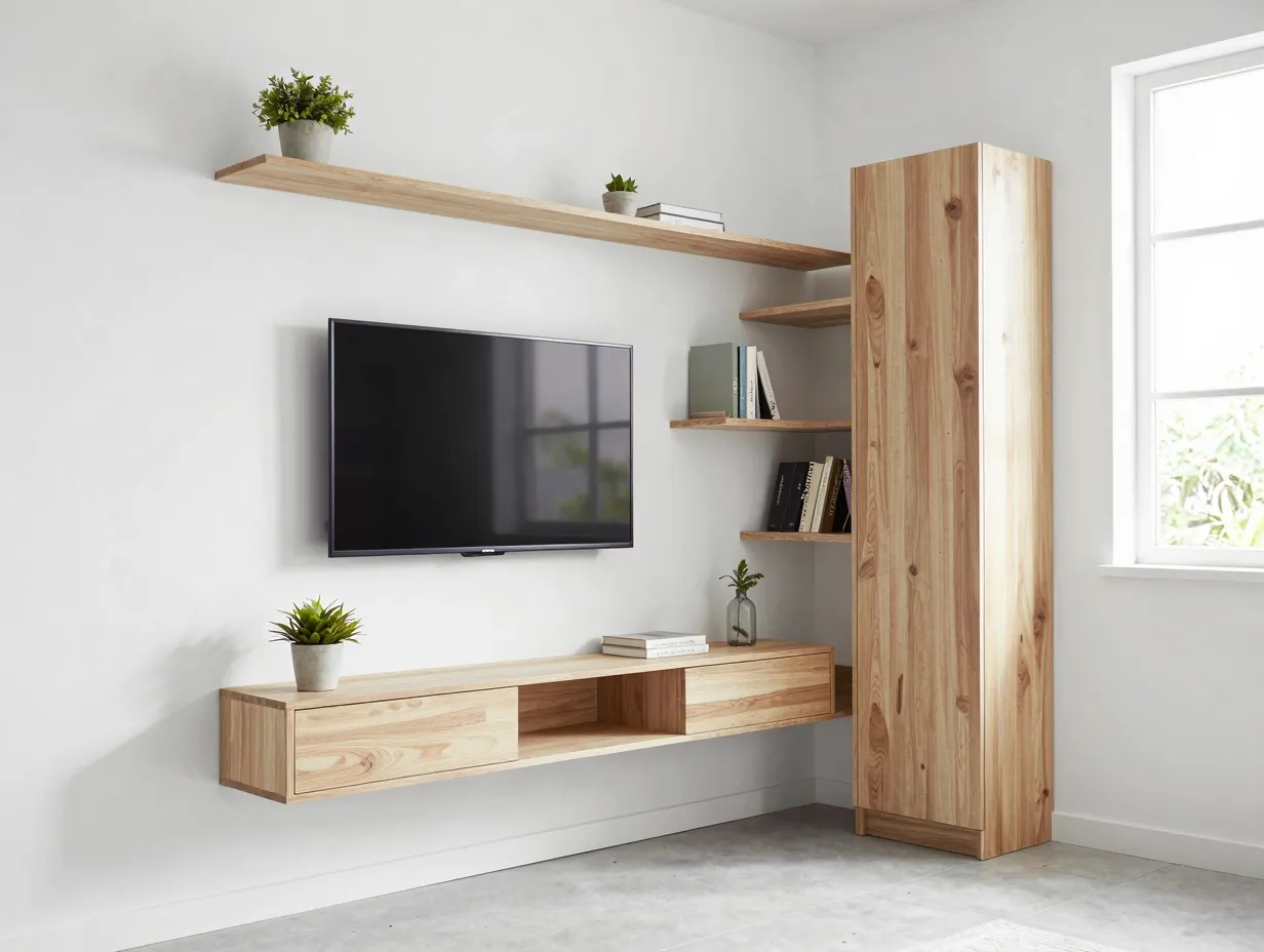 Mount your tv and go vertical with storage