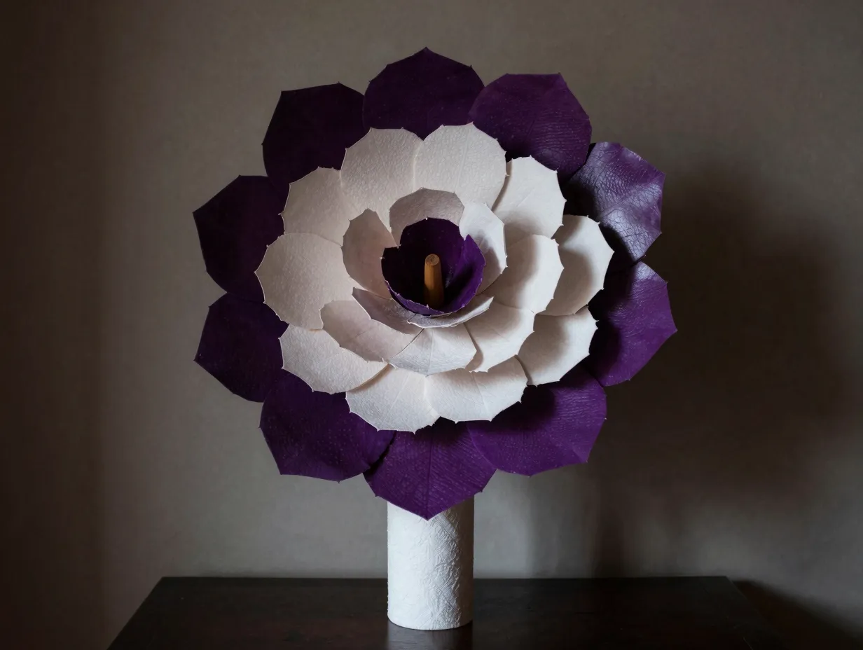The paper towel roll mega flower
