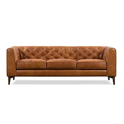 Poly and Bark Essex Leather Modern Sofa