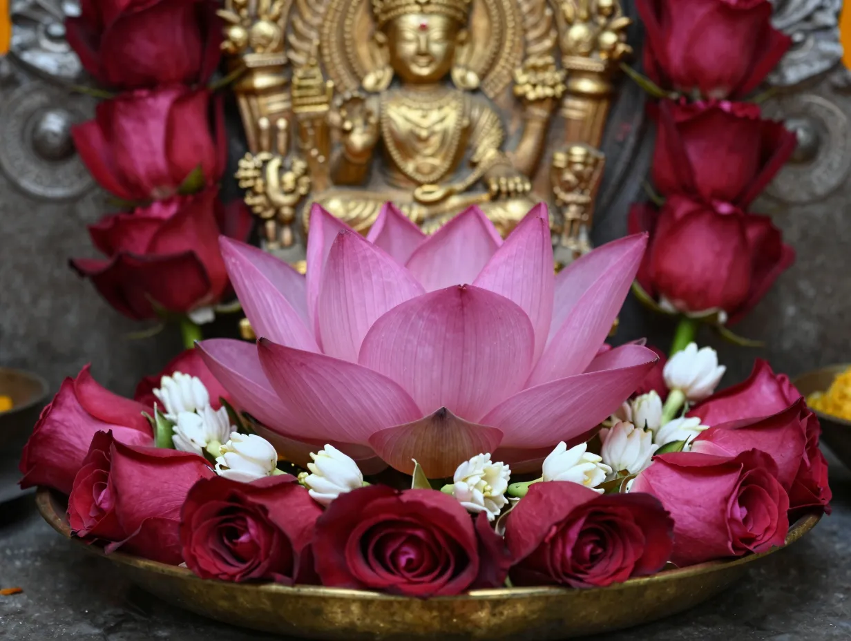 Read more about the article 8 Sacred And Serene Flower Decoration Ideas For Pooja